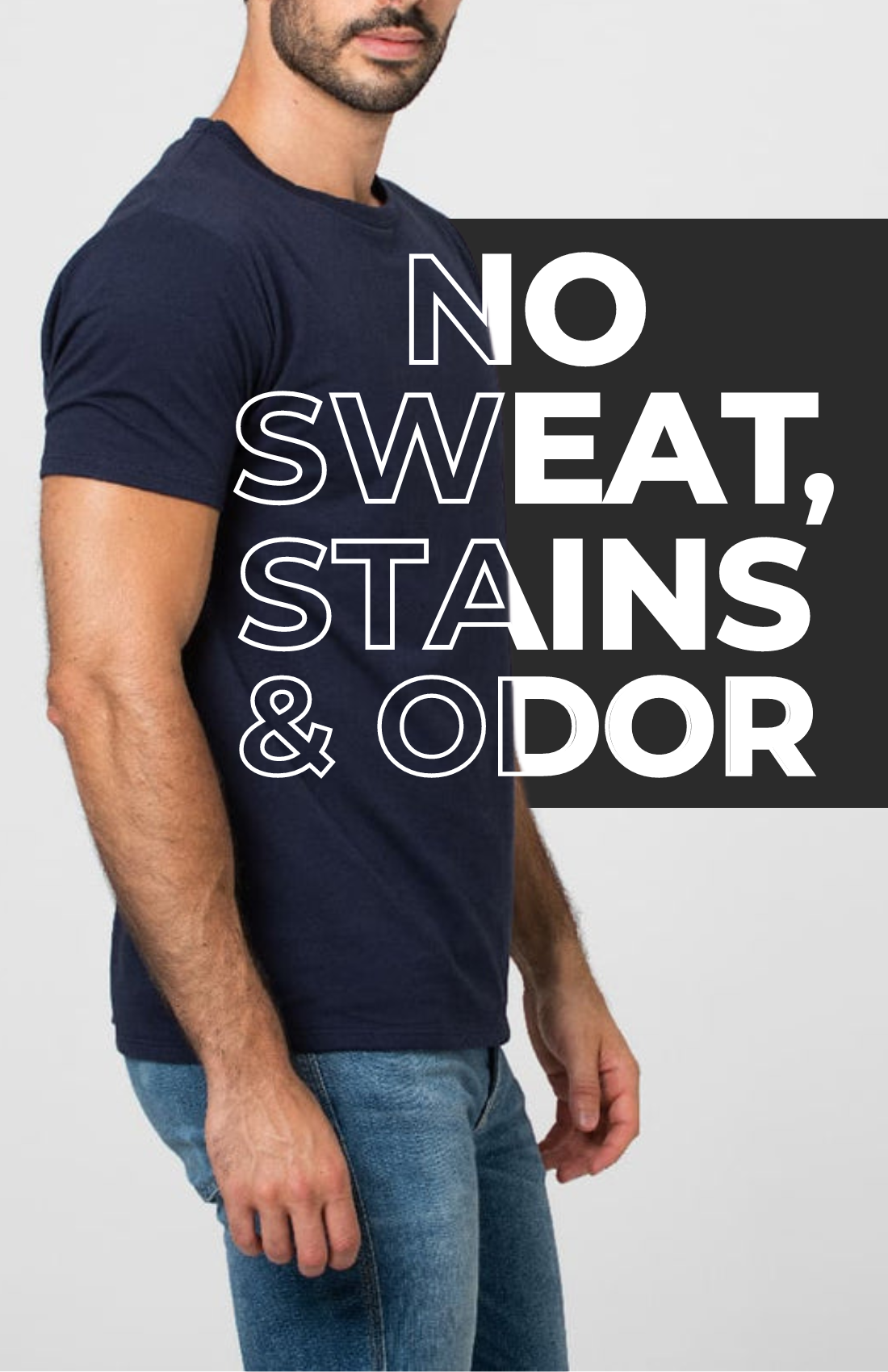 Pack 3 Tech T-shirts® - Sweat Proof Crewneck T-shirt For Men